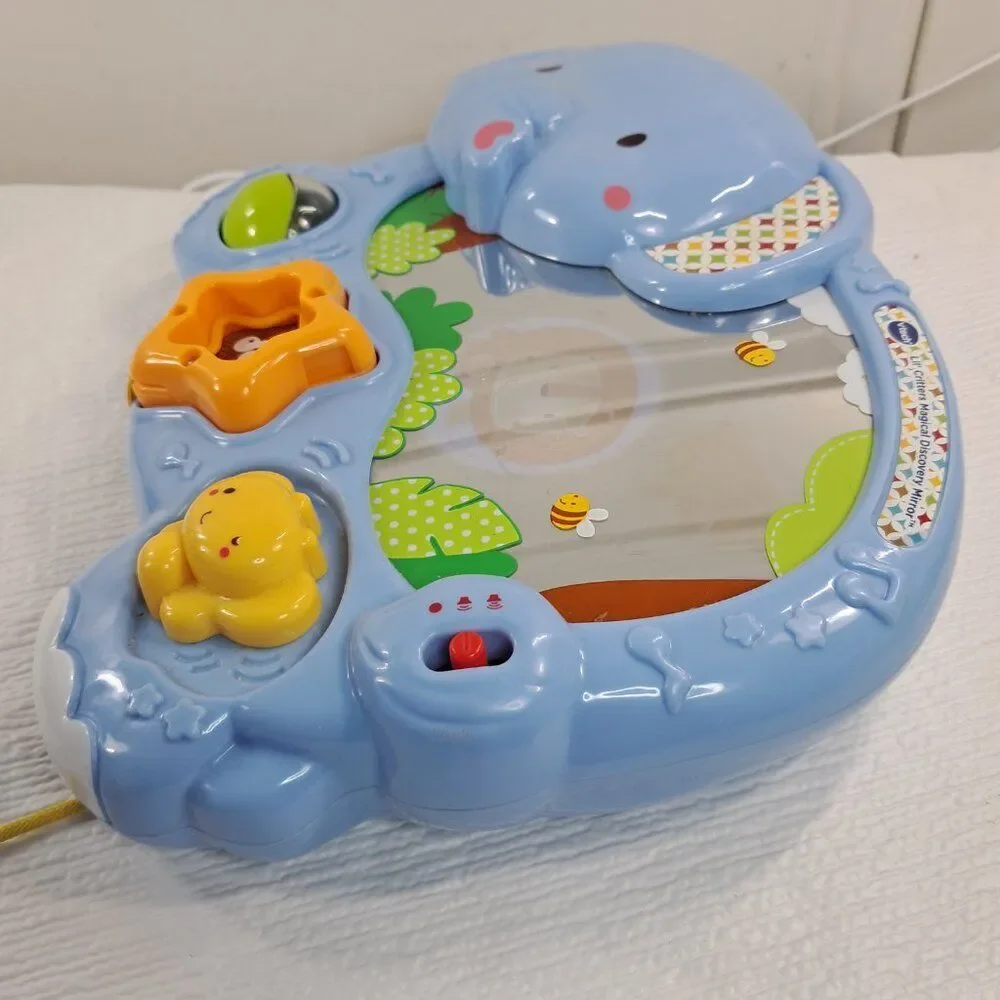 VTech baby Lil’ critters Magical discovery mirror elephant toy music lights WORK